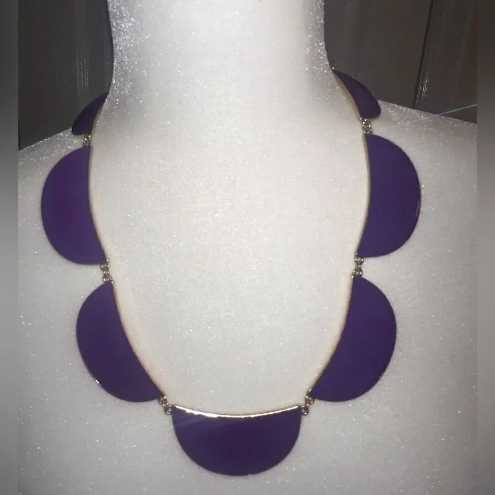 Kate Spade Statement Necklace Purple & Gold
